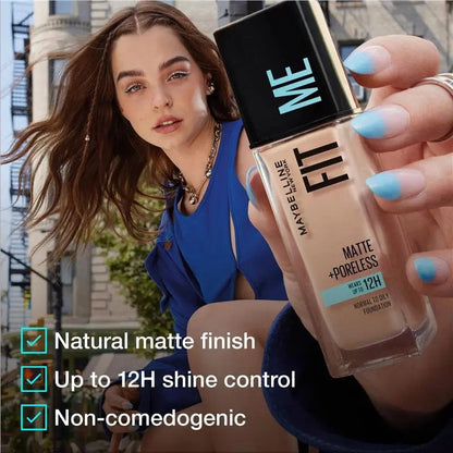3x Maybelline Fit Me Matte Poreless Mattifying Liquid Foundation 30ml 115 Ivory