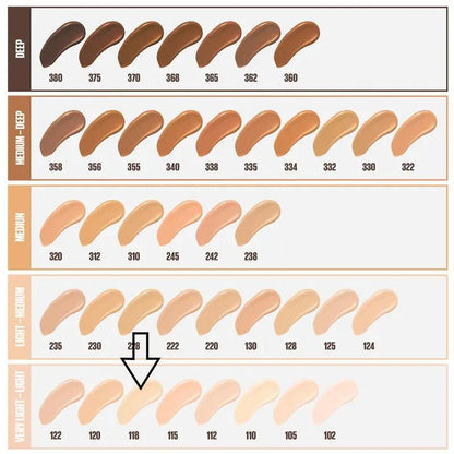 6x Maybelline Fit Me Matte Poreless Mattifying Liquid Foundation 30ml 118 Light Beige
