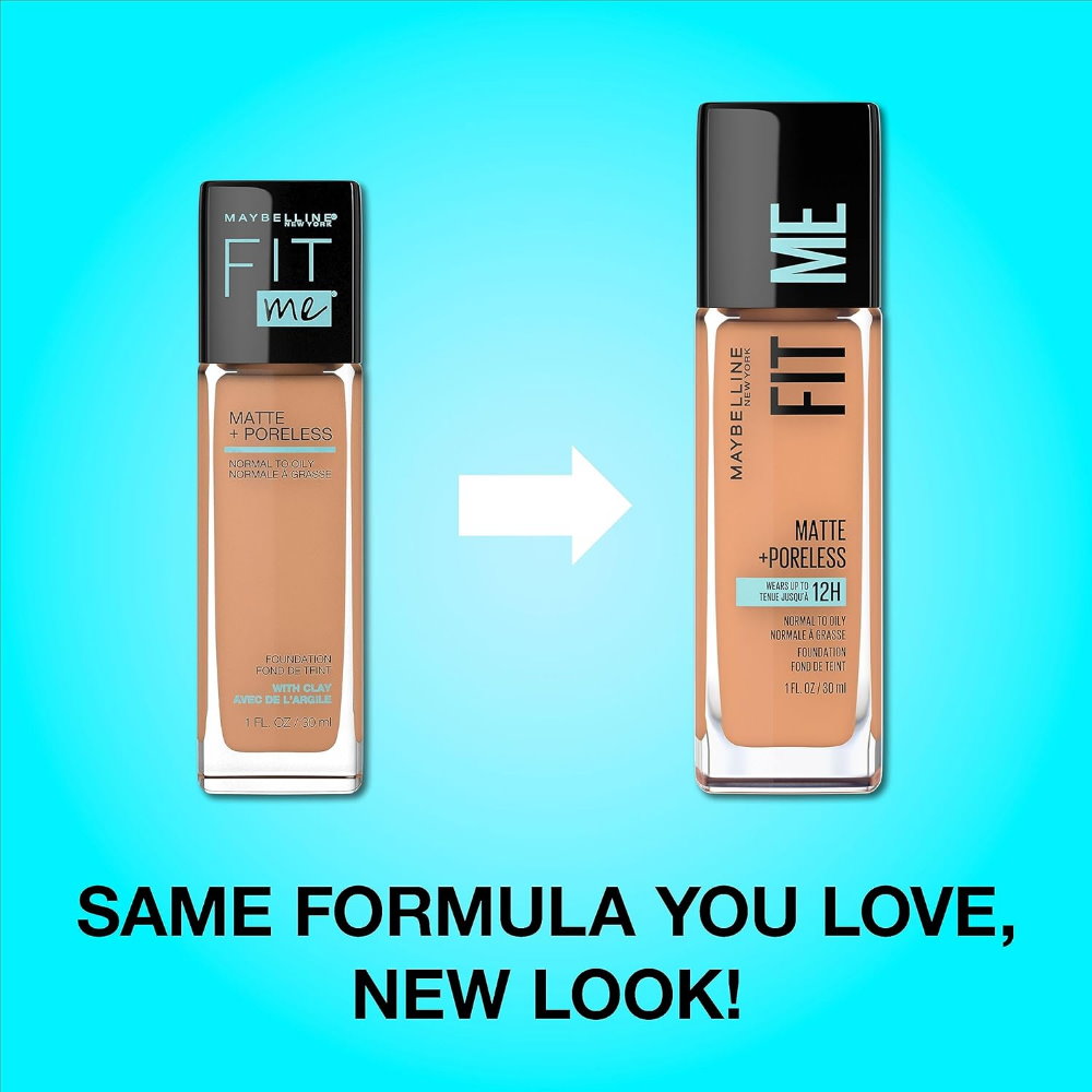 3x Maybelline Fit Me Matte Poreless Mattifying Liquid Foundation 30ml 120 Classic Ivory