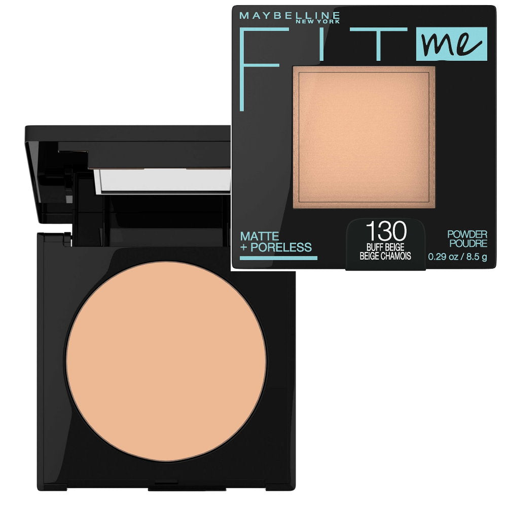 12x Maybelline Fit Me Matte & Poreless Pressed Powder 8.5g 130 Buff Beige