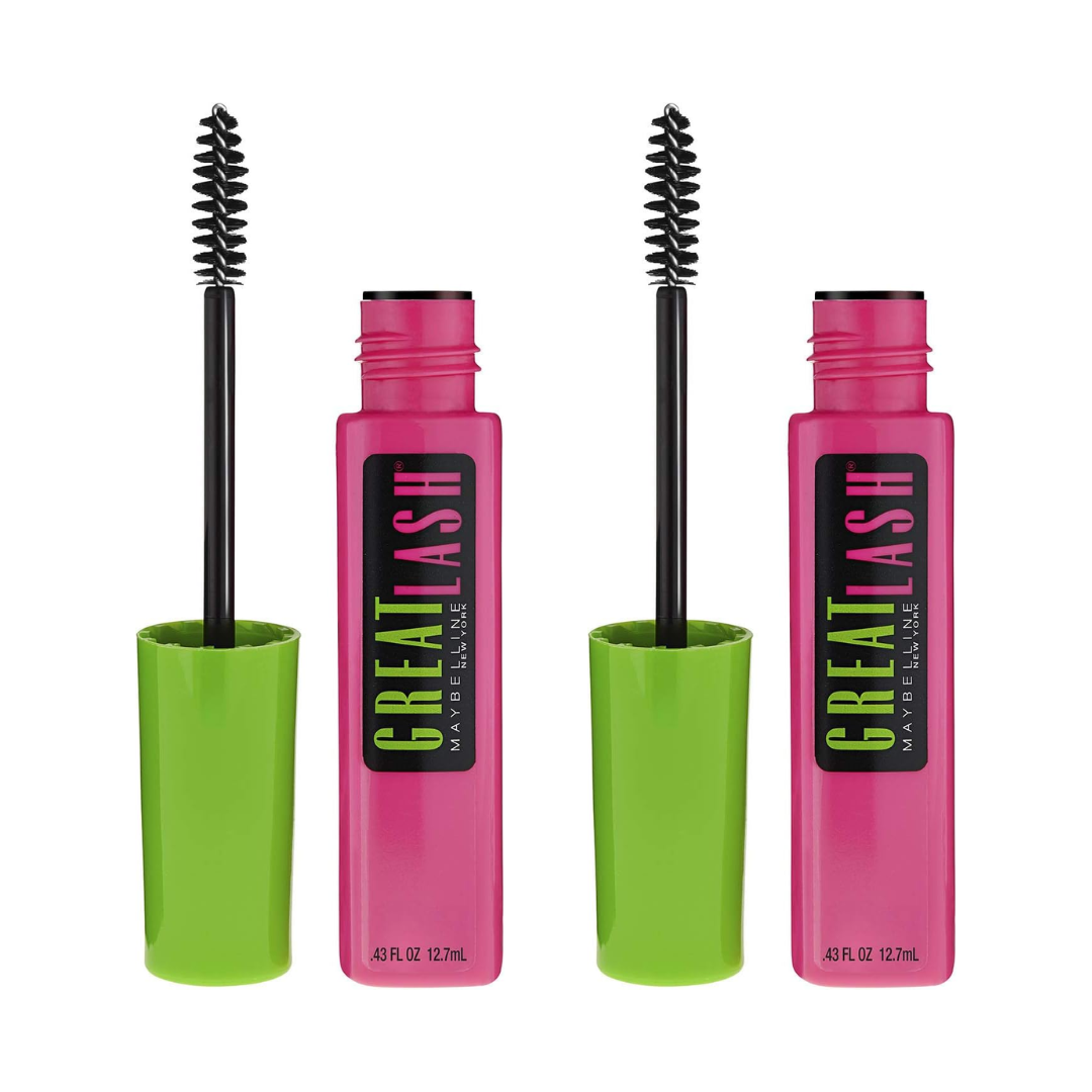 2x Maybelline Great Lash Waterproof Mascara 112 Brownish Black
