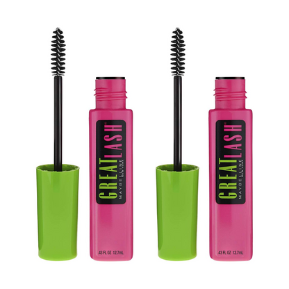 2x Maybelline Great Lash Waterproof Mascara 112 Brownish Black