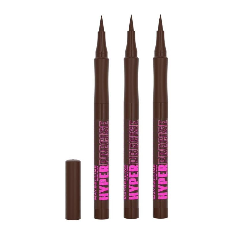 3x Maybelline Hyper Precise All Day Liquid Eye liner 710 Forest Brown