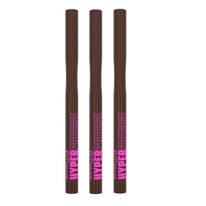 3x Maybelline Hyper Precise All Day Liquid Eye liner 710 Forest Brown