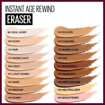 3x Maybelline Instant Age Rewind Eraser Multi-Use Concealer 00 Ivory