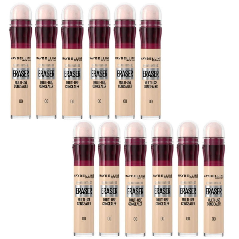 12x Maybelline Instant Age Rewind Eraser Multi-Use Concealer 00 Ivory