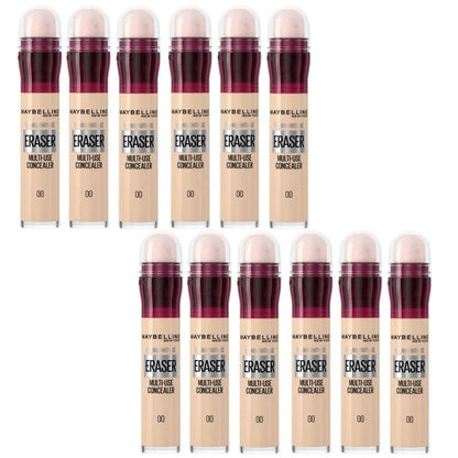 12x Maybelline Instant Age Rewind Eraser Multi-Use Concealer 00 Ivory