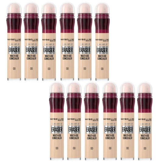 12x Maybelline Instant Age Rewind Eraser Multi-Use Concealer 00 Ivory