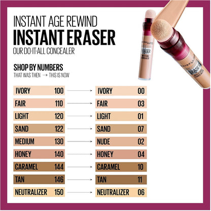 Maybelline Instant Age Rewind Eraser Multi-Use Concealer - 140 Honey (carded)