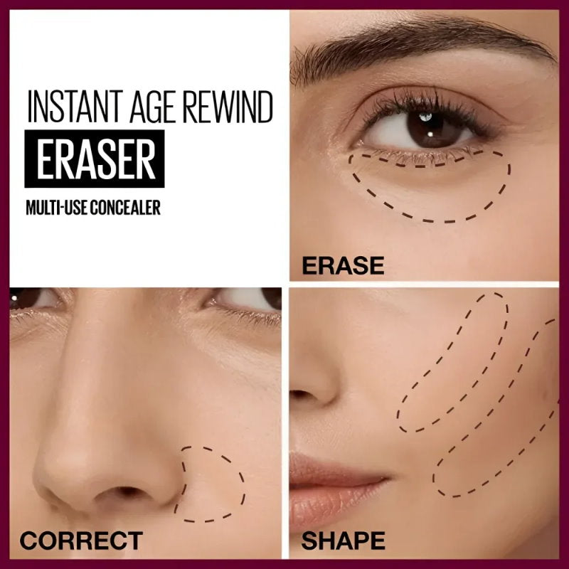 3x Maybelline Instant Age Rewind Eraser Multi-Use Concealer - 140 Honey (carded)