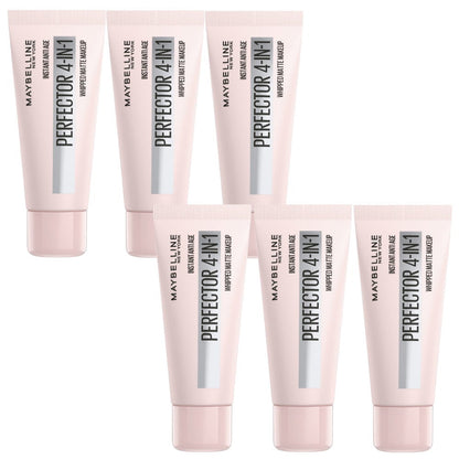 6x Maybelline Instant Age Rewind Instant Perfector 4 In 1 Matte Makeup 30ml 00 Fair Light