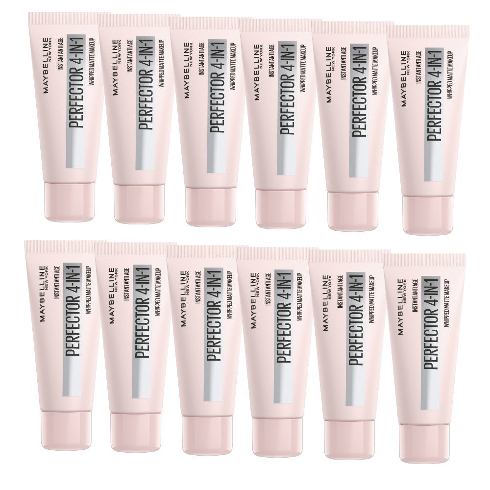 12x Maybelline Instant Age Rewind Instant Perfector 4 In 1 Matte Makeup 30ml 02 Light Medium