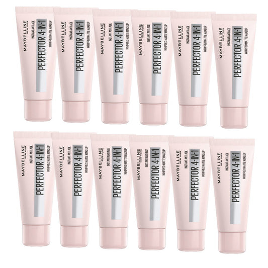 12x Maybelline Instant Age Rewind Instant Perfector 4 In 1 Matte Makeup 30ml 02 Light Medium