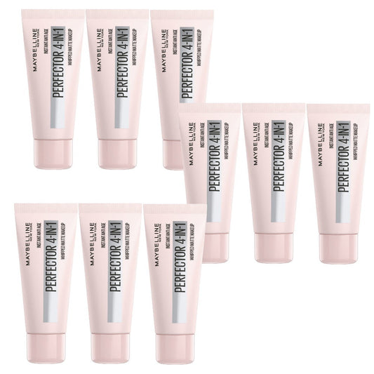 9x Maybelline Instant Age Rewind Instant Perfector 4 In 1 Matte Makeup 30ml 02 Light Medium