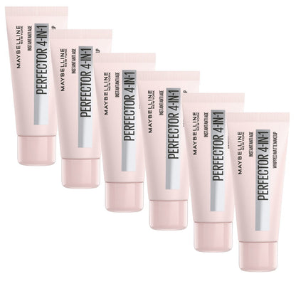 6x Maybelline Instant Age Rewind Instant Perfector 4 In 1 Matte Makeup 30ml 02 Light Medium