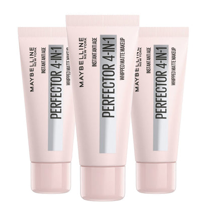 3x Maybelline Instant Age Rewind Instant Perfector 4 In 1 Matte Makeup 30ml 02 Light Medium
