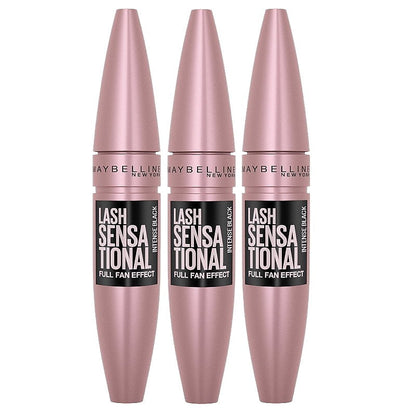 3x Maybelline Lash Sensational Washable Mascara 9.5ml 254 Intense Black