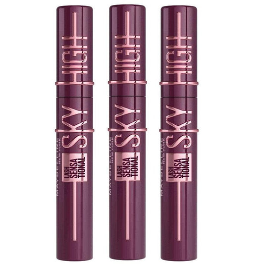 3x Maybelline Lash Sensational Sky High Mascara 793 7.2ml Burgundy Haze