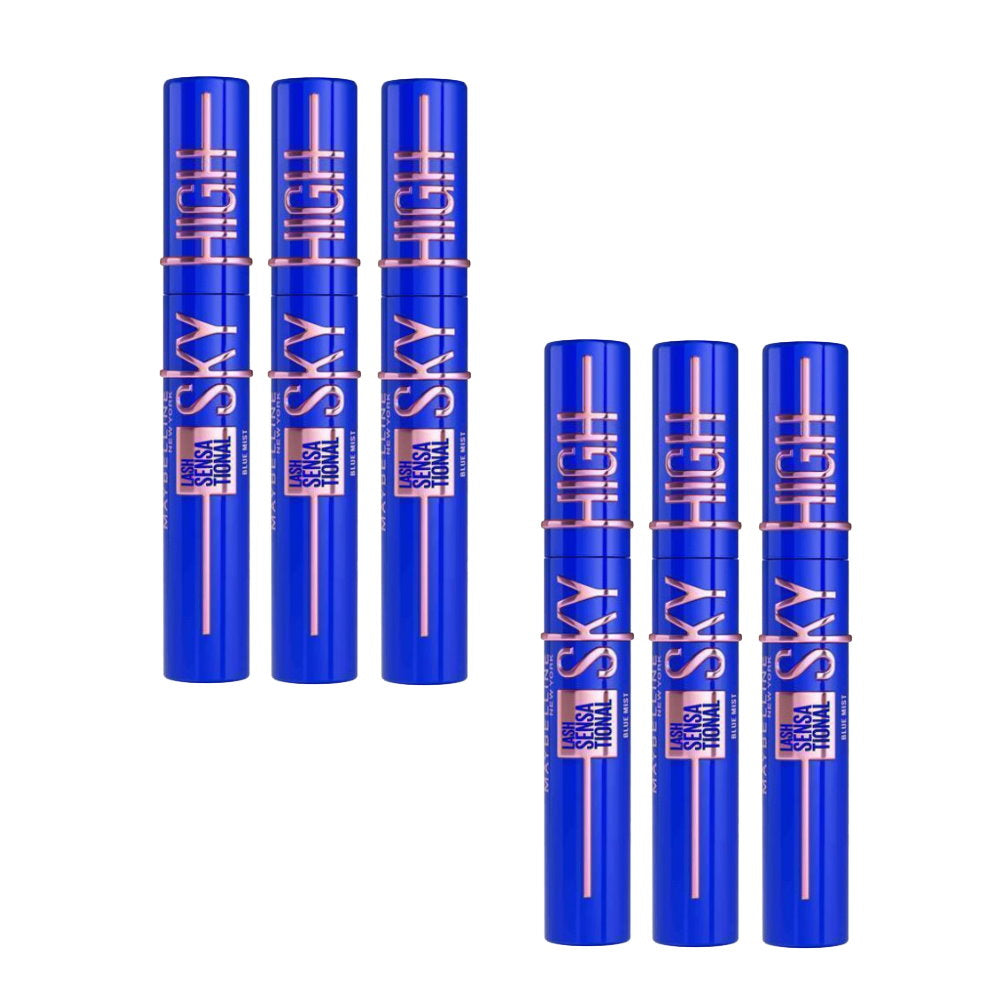 6x Maybelline Lash Sensational Sky High Mascara 7.2ml 797 Blue Mist