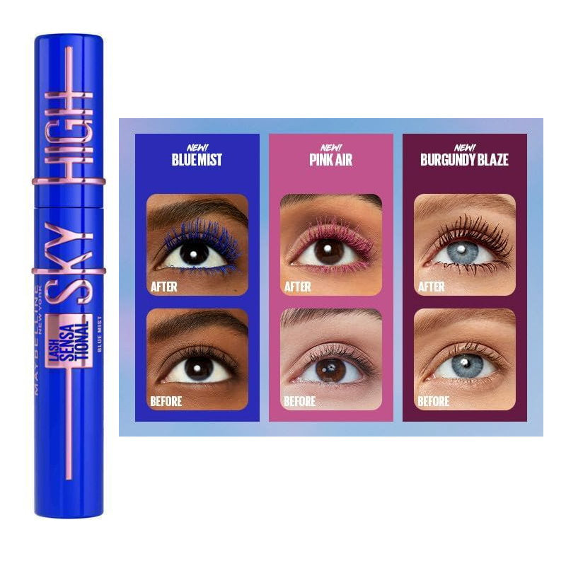 6x Maybelline Lash Sensational Sky High Mascara 7.2ml 797 Blue Mist