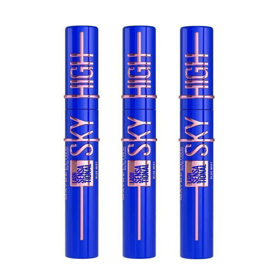 3x Maybelline Lash Sensational Sky High Mascara 7.2ml 797 Blue Mist