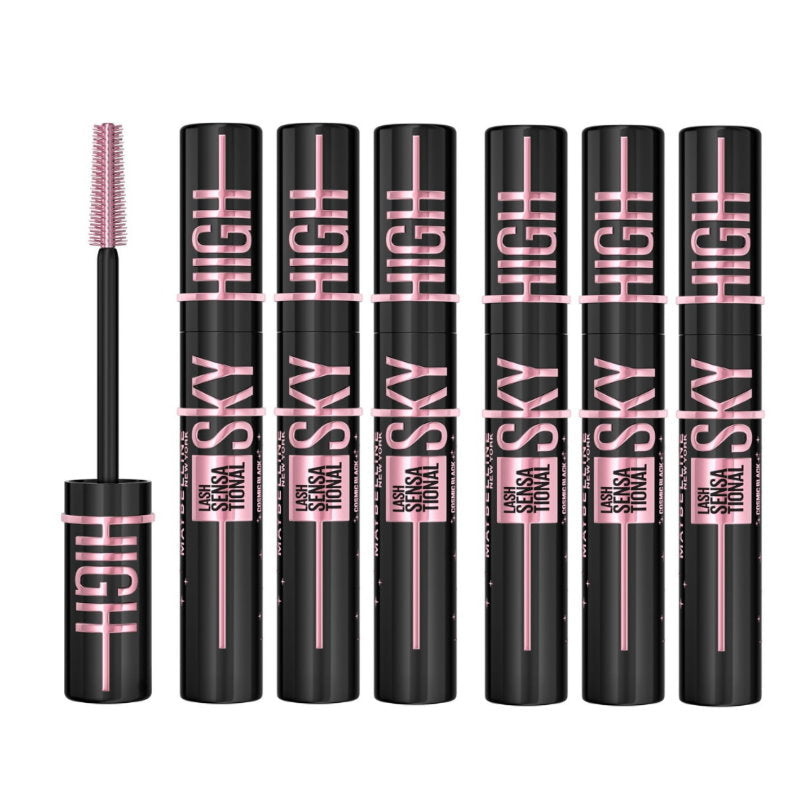 Set of Lash Sensational Sky High mascara tubes with a brush on a white background