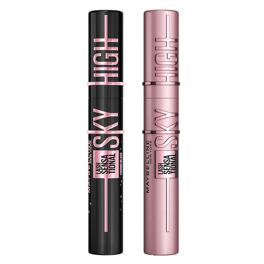 2pk Maybelline Lash Sensational Sky High Mascara 01 Very Black and Cosmic Black