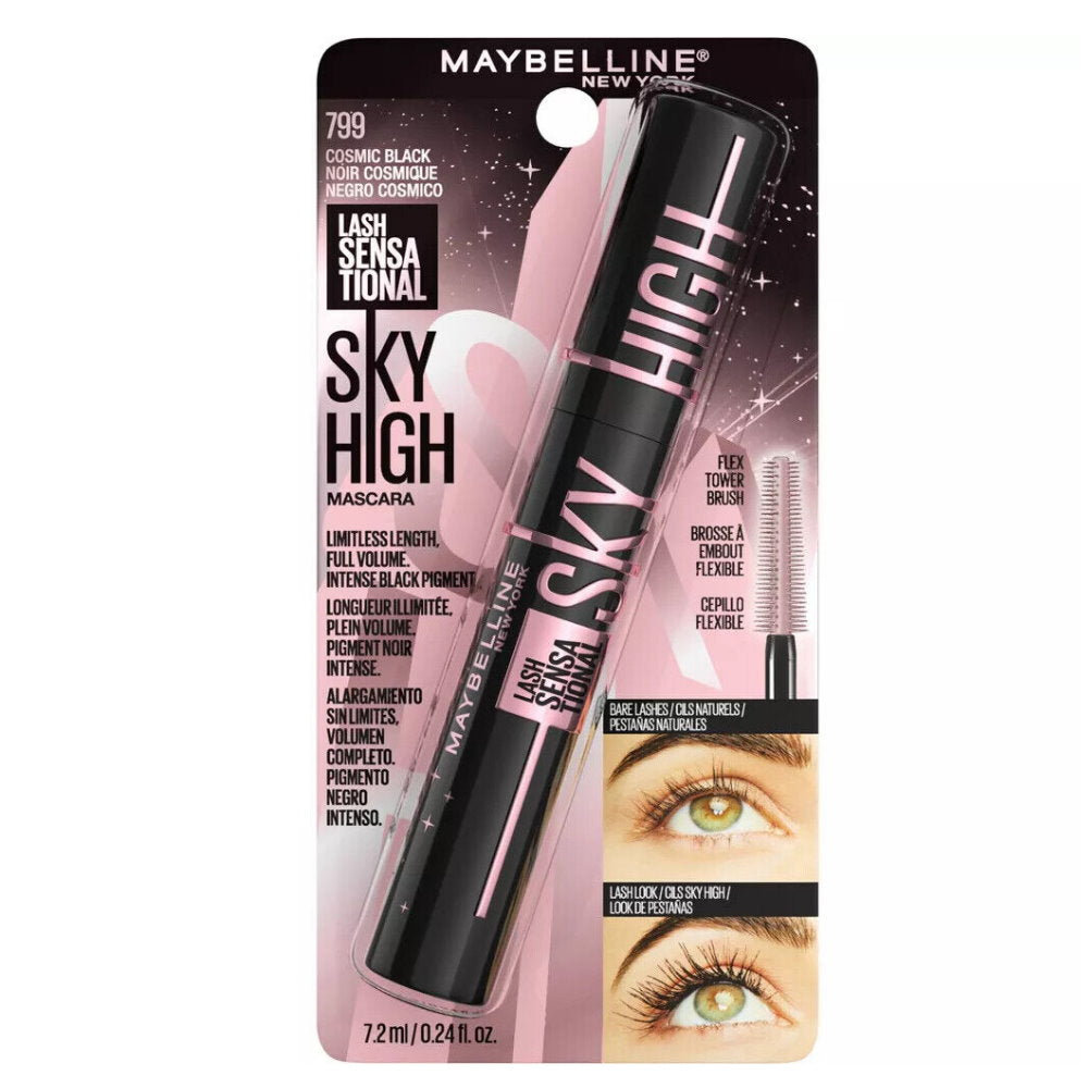 12x Maybelline Lash Sensational Sky High Mascara - 799 Cosmic Black