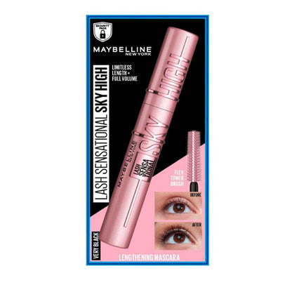 3x Maybelline Lash Sensational Sky High Washable Mascara 01 Very Black (carded)
