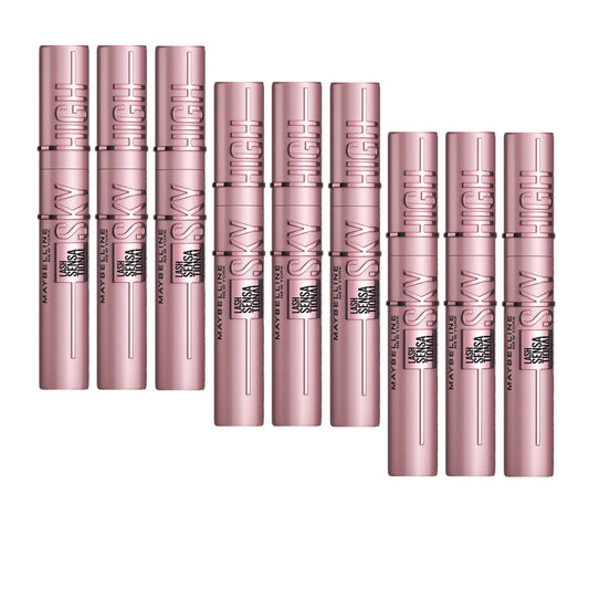 9x Maybelline Lash Sensational Sky High Washable Mascara 7.2ml 01 Very Black