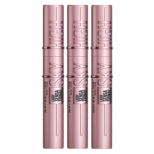 3x Maybelline Lash Sensational Sky High Washable Mascara 01 Very Black