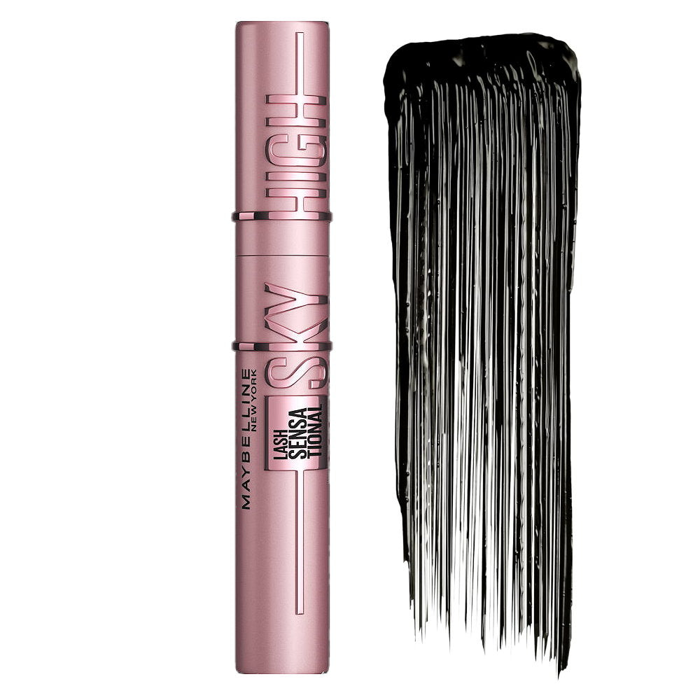 3x Maybelline Lash Sensational Sky High Washable Mascara 01 Very Black (carded)