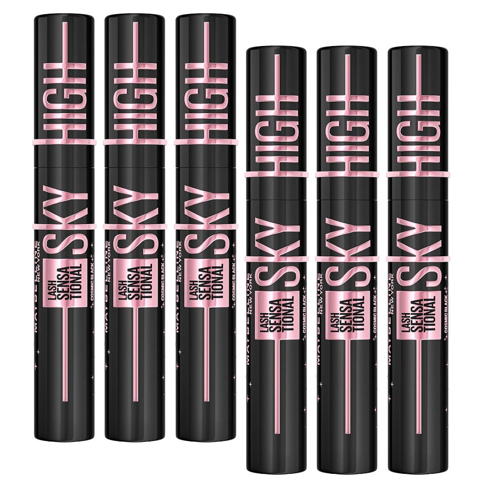 6x Maybelline Lash Sensational Sky High Mascara - 799 Cosmic Black