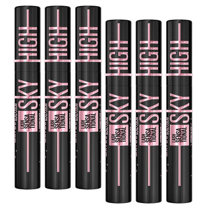 6x Maybelline Lash Sensational Sky High Mascara - 799 Cosmic Black