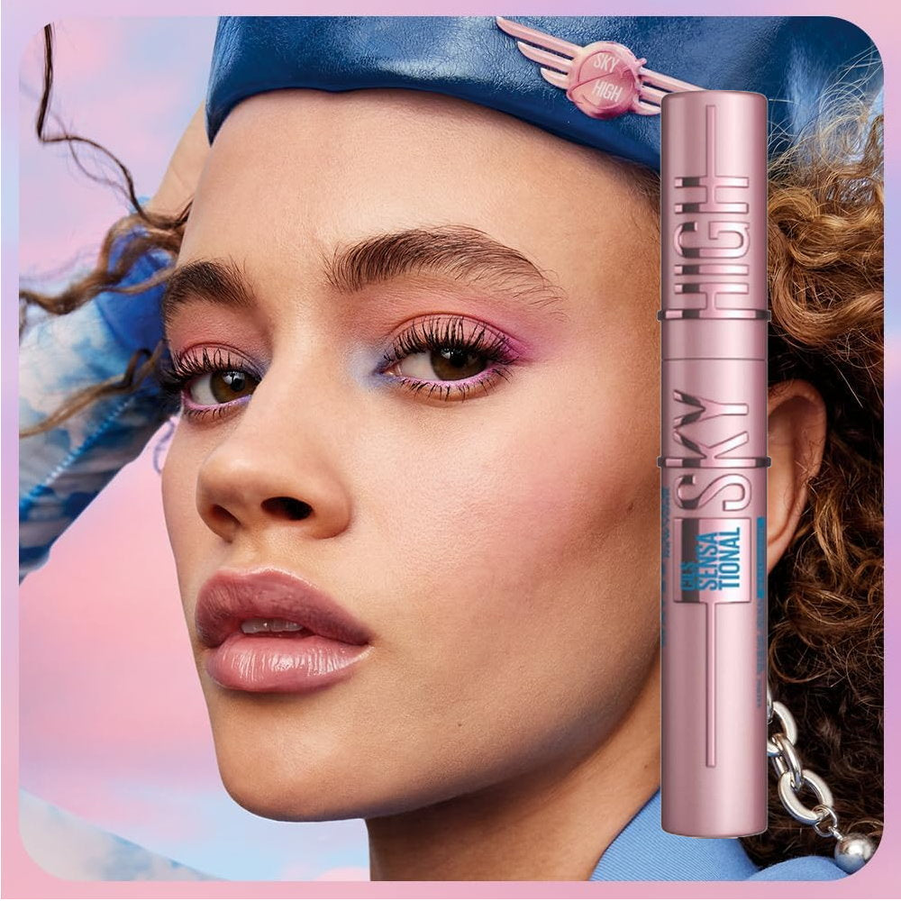 3x Maybelline Lash Sensational Sky High Waterproof Mascara 802 Very Black (carded)