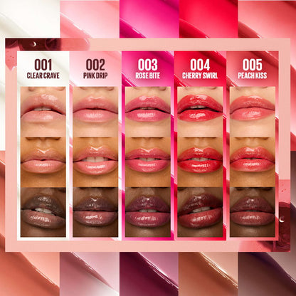 6x Maybelline Lifter Glaze Lip Balm 004 Cherry Swirl