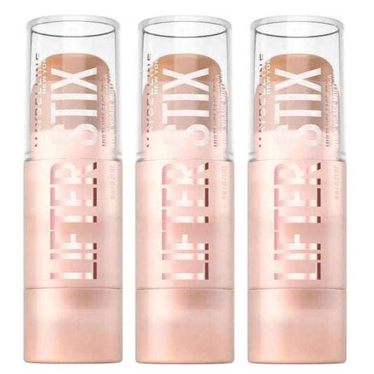 3x Maybelline Lifter Stix Multi Use Face Stick Foundation Contour Highlight 45 6g