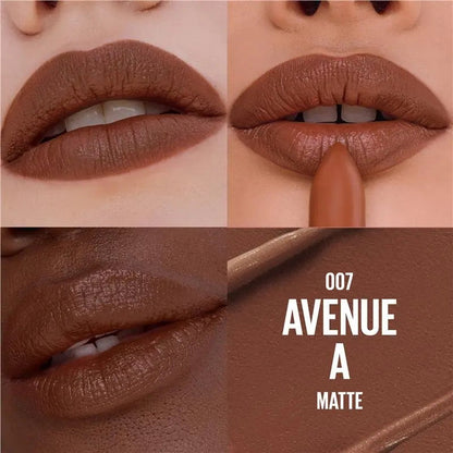 3x Maybelline Moisturising Serum Lipstick 007 Avenue A Matte