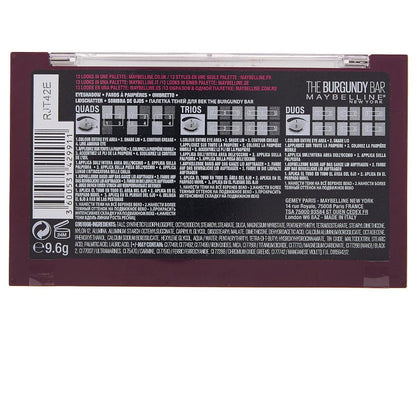 3x Maybelline New York Burgundy Bar Eyeshadow Palette 9.6g
