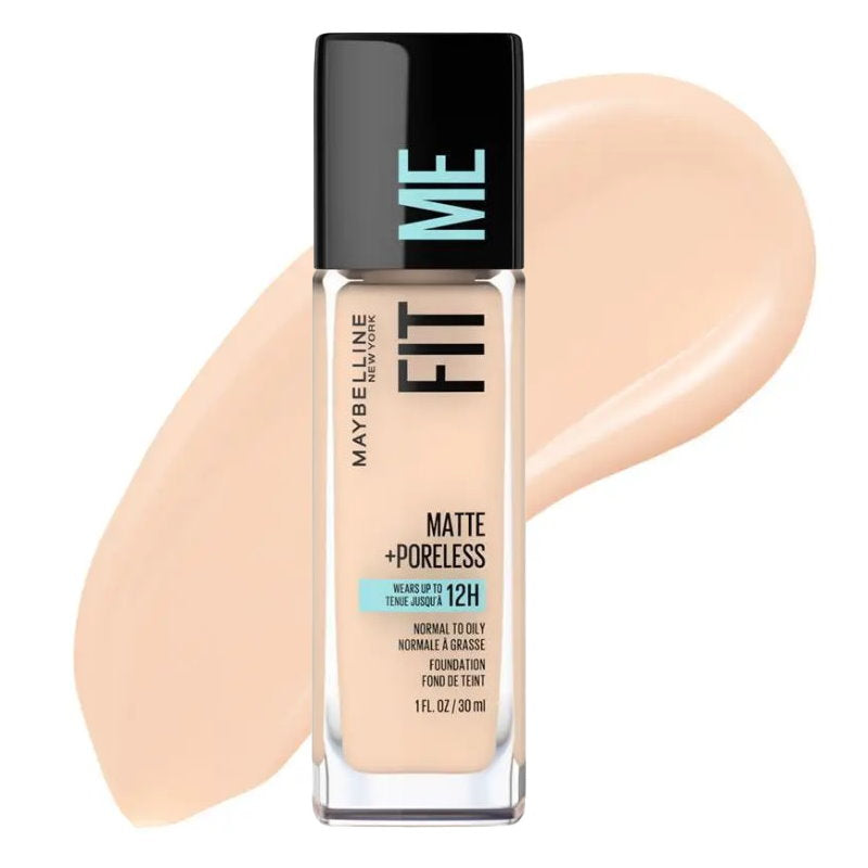 3x Maybelline Fit Me Matte Poreless Mattifying Liquid Foundation 30ml 112 Natural Ivory