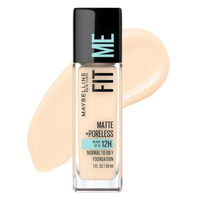 6x Maybelline Fit Me Matte Poreless Mattifying Liquid Foundation 30ml 110 Porcelain