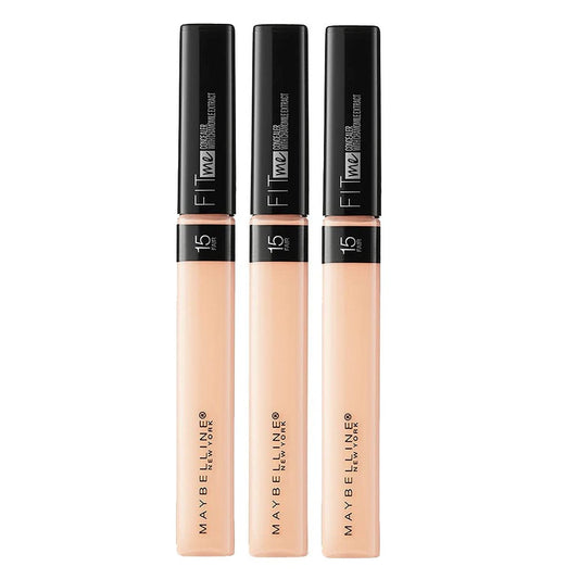 3x Maybelline Fit Me Natural Coverage Concealer 6.8ml 15 Fair