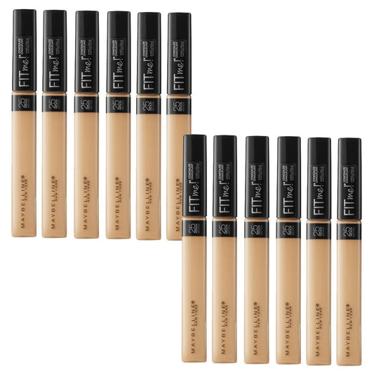 12x Maybelline Fit Me Natural Coverage Concealer 6.8ml 25 Medium