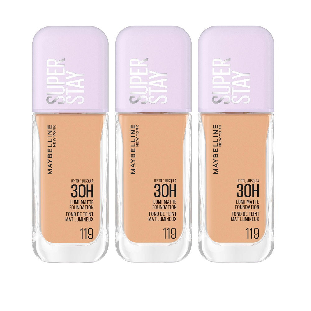 3x Maybelline Superstay Lumi Matte Foundation 35ml 119