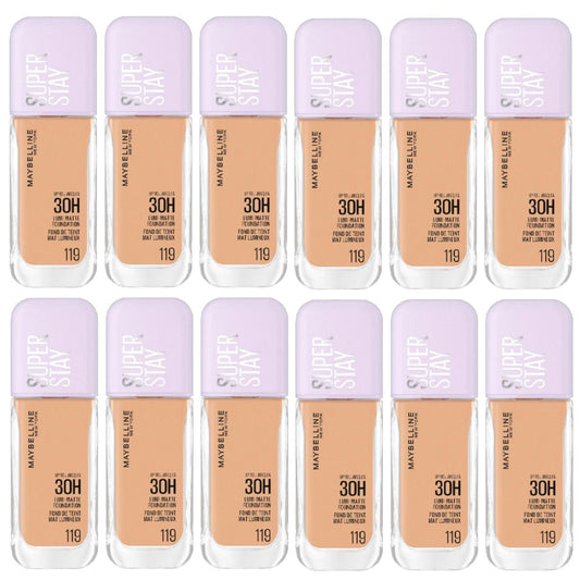 12x Maybelline Superstay Lumi Matte Foundation 35ml 119