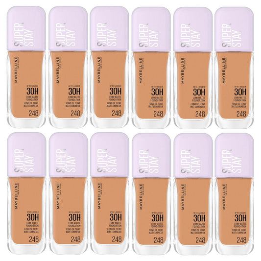 12x Maybelline Superstay Lumi Matte Foundation 35ml 248