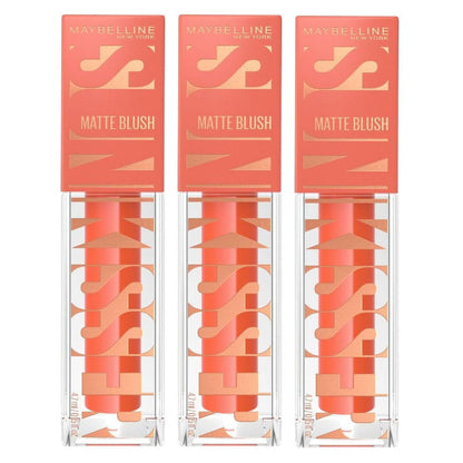 3x Maybelline Sunkisser Matte Blush 34 Peachy Quench 4.7ml