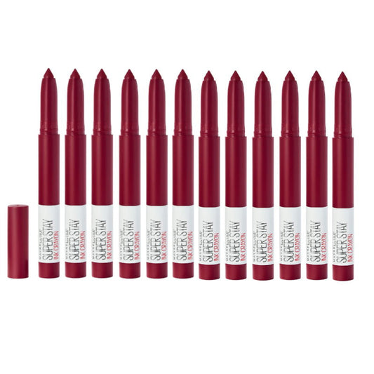 12x Maybelline Superstay Ink Crayon Lipstick 1.2g 55 Make It Happen