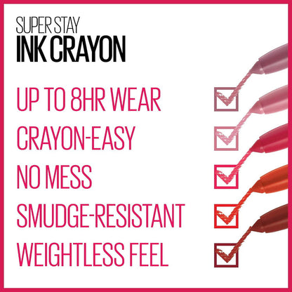 Maybelline Superstay Ink Crayon Lipstick 1.2g 55 Make It Happen