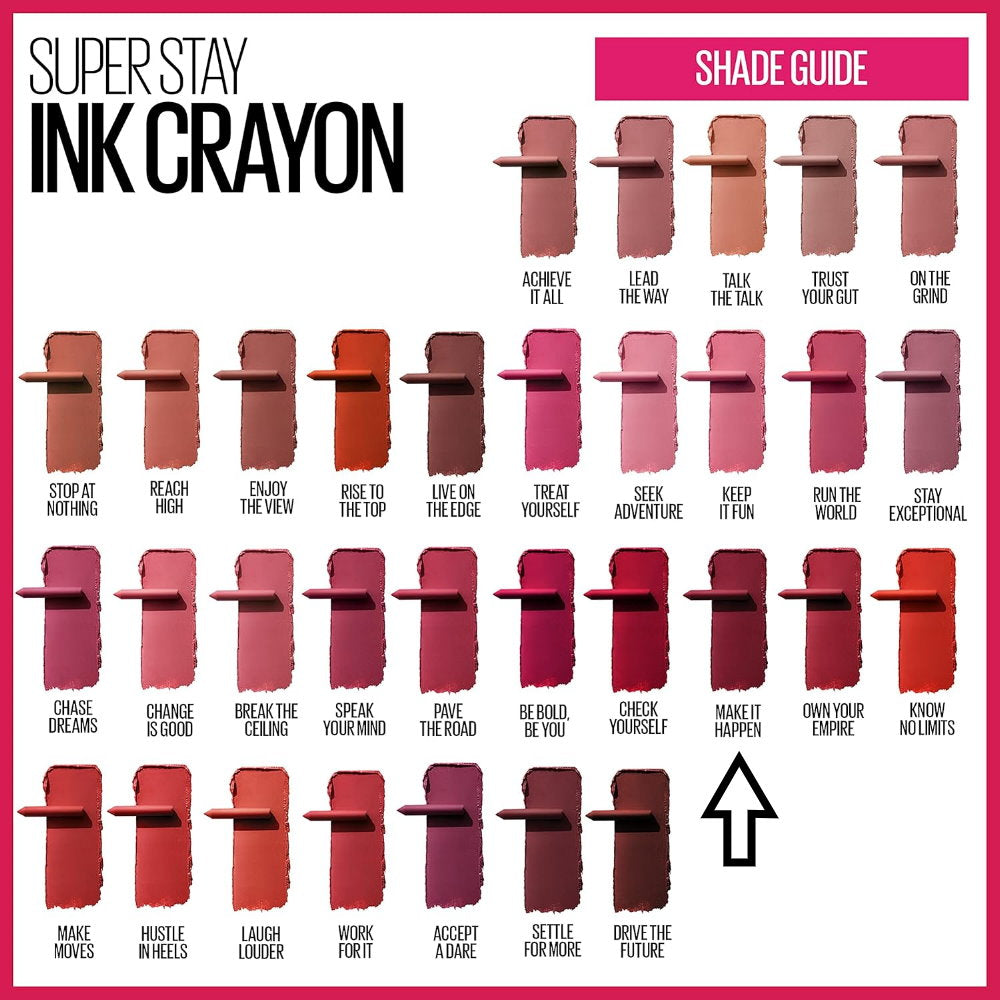Maybelline Superstay Ink Crayon Lipstick 1.2g 55 Make It Happen